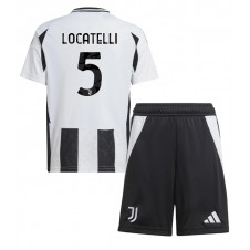 Juventus Manuel Locatelli #5 Hjemmedraktsett Barn 2024-25 Kortermet (+ korte bukser)